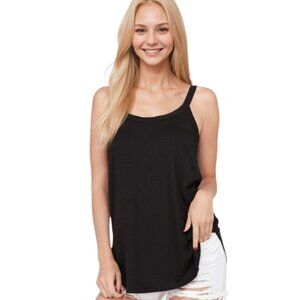 Spaghetti Strap Tank Top in Black - a.gain Brand